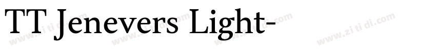 TT Jenevers Light字体转换